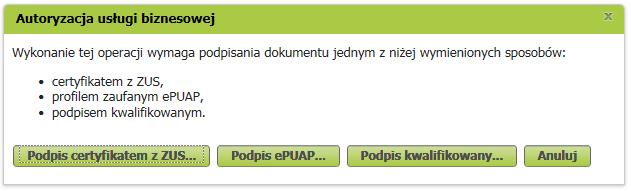 23 Podpisywanie certyfikatem z ZUS W momencie podpisywania e-zla (lub innego dokumentu) lekarz wybiera