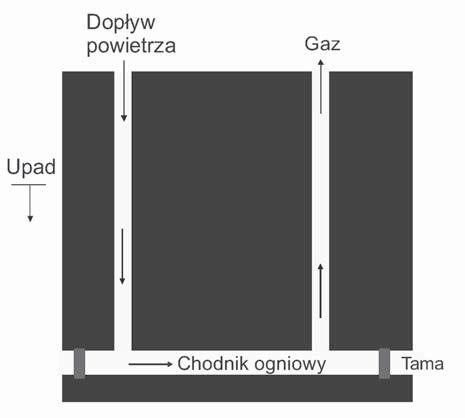 których strefa ognia rozciąga się w kanałach generatorowych, prowadząc do rozwoju procesu na dużej powierzchni, znacznego poszerzenia wymiarów reaktora (dla uproszczenia podziemnym reaktorem czy