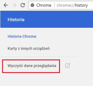 Podstawowe informacje na temat usuwania plików cookie dla rożnych typów popularnych przeglądarek internetowych Chrome: Aby wyczyścić pliki cookie w przeglądarce, należy: 1.
