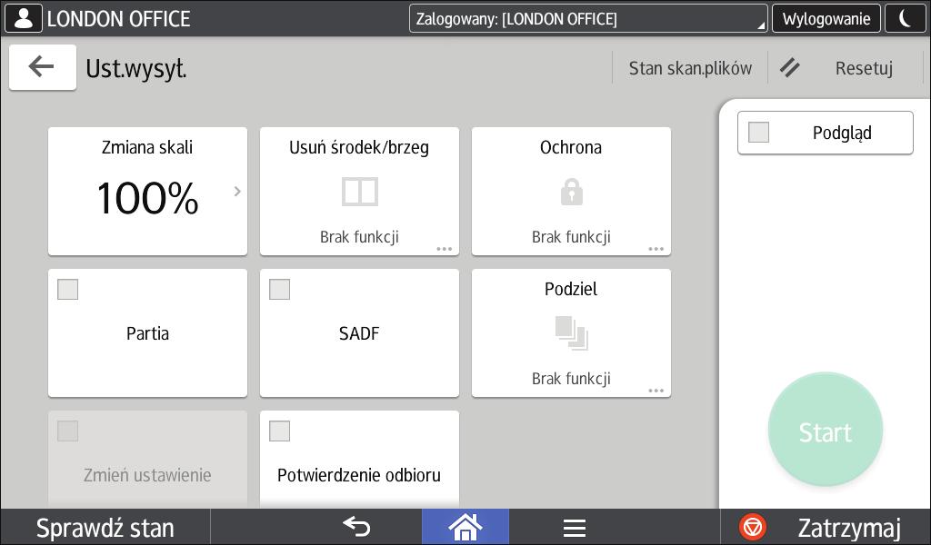 Jak używać aplikacji 12 13 14 15 16 17 DPK070 No. Ikona Opis 12 13 Naciśnij, by określić współczynnik powiększenia przy skanowaniu oryginału.