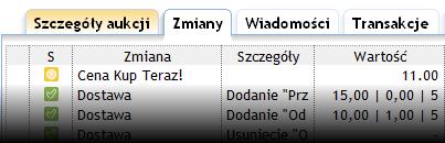 Podobnie jak funkcja poprzednia, dodaje ona zmiany oczekujące do listy zmian aukcji.