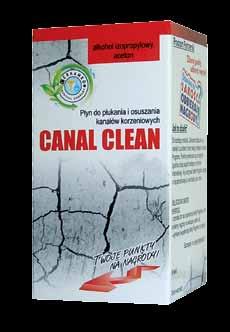 ŁATWĄ IDENTYFIKACJĘ PREPARATÓW I BEZPIECZEŃSTWO APLIKACJI ZAPEWNIA CANAL CLEAN Płyn do płukania i osuszania kanałów korzeniowych ZESTAW OZNAKOWANYCH DOZOWNIKÓW * do nabycia osobno Substancja czynna: