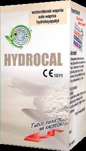 Zastosowanie wyrobu HYDROCAL *zalecamy stosować z GLUCO-CHEX 2% GEL Czasowy opatrunek wewnątrzkanałowy stosowany między wizytami Opatrunek wspomagający remineralizację częściowo odwapnionej zębiny