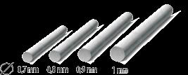 zagłębienia o określonej opisem średnicy od 0,7 mm do 1,0