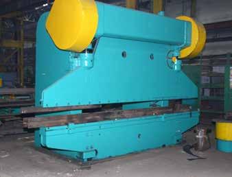 MOŻLIWOŚCI TECHNICZNE Prasy krawędziowe tradycyjne - długość robocza - 4750 mm, skok - 80 mm,