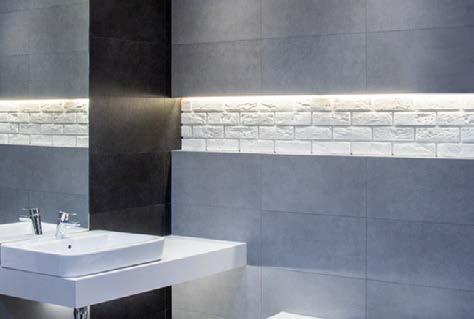 Cement kolekcja łazienkowa - gres rektyfikowany Cement Grigio 29,7x59,4