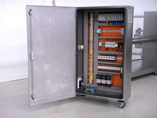 separated Electrical cabinet mounted on castors to allow free access to the mechanical