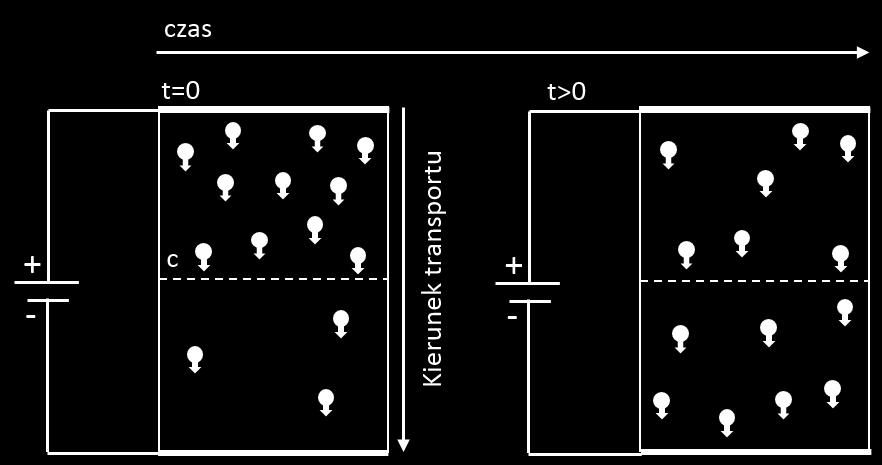 !!!"!!!"!!"!"!"!"!!!"!!!!!"!"!!! Elektrodyfuzja: równanie Nernsta Plancka J = D!"!" μc!"!" Rys. 12.