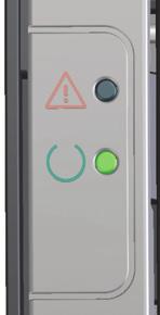 Tabela 8-2 Sygnały świetlne na panelu sterowania (ciąg dalszy) Stan kontrolki Stan urządzenia Działanie Kontrolka Gotowe miga, a kontrolka Uwaga jest wyłączona. Urządzenie odbiera lub przetwarza dane.