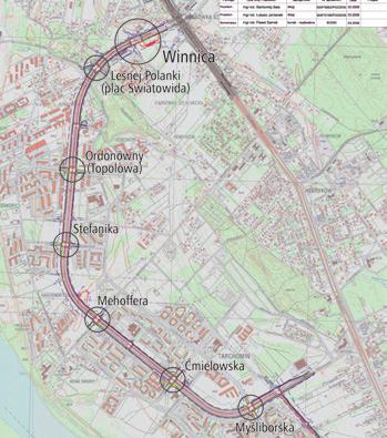TRAMWAJ NA TARCHOMIN Projekt budowy trasy tramwajowej z pętli Winnica (na Białołęce), poprzez Trasę