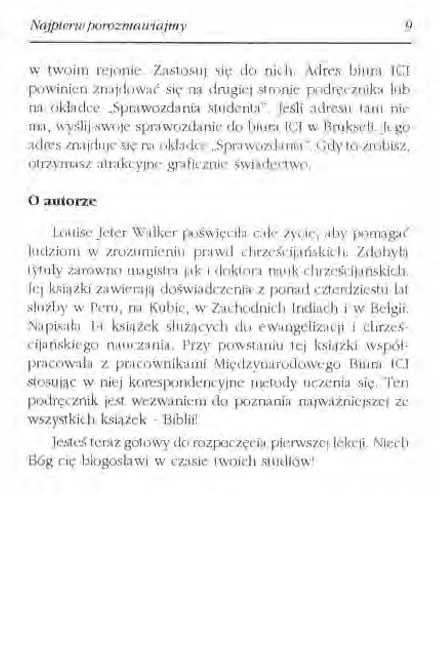Najpieno porozrnaunajmy 9 W twoim rejonie. Zastosuj się do nich. Adres biura ICi powinien znajdować się na drugie] stronie podręcznika lub na okładce.,sprawozdania studenta".