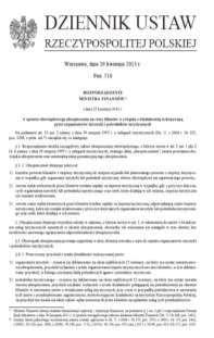 Minimalne wysokości sumy gwarancji bankowej lub ubezpieczeniowej Rozporządzeniu Ministra Finansów z dnia 22 kwietnia 2013 r.