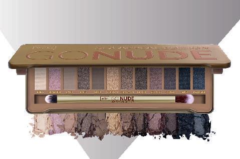 Umiejętnie skomponowana paleta cieni doskonale sprawdzi się w wielu wariantach makijażu: od klasycznego, czarnego smoky, pr zez fioletowe, grafitowe, aż do naturalnych-ciepło brązowych.