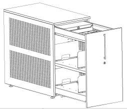 Cargo wykonane z blachy, boki szafy perforowane. Blat z melaminy Cargo niskie CB 748p CB 0206071706 750 x 438 x 800 2.660,49 zł.