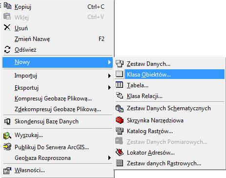 - Opcjonalnie możesz zdefiniować atrybuty, ich format oraz własności w tabeli atrybutów Klasy obiektów wpisując nazwę pola i wybierając typ danych.