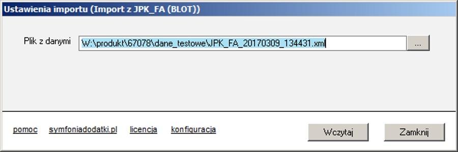 Powinni my ujrze okno, na którym nale y wskaza plik do importu, wybieraj c '.