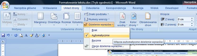 Sekcja 1 ze stroną tytułową i spisem treści oraz Sekcja 2 od rozdziału Wstęp Następnie wyświetlić pole nagłówka/stopki i wyłączyć Połącz z poprzednim (aż zniknie napis