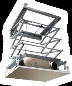 SLIM LIFT a: 164cm; b: 325cm Zalety windy: łatwe programowanie dotykowe; najwyższa powtarzalność pozycji zatrzymań projektora.