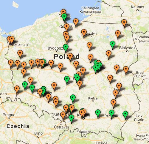 PIERWSZY PROJEKT - NCE-FastEvNet Cel: Stworzenie możliwości poruszania się samochodem elektrycznym na dłuższy dystans Zakres rzeczowy: 75 stacji szybkiego ładowania (50 kw) w Polsce 10 stacji