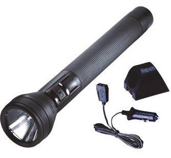 w na specjalne MODELE Z ŁADOWARKAMI STANDARDOWYMI LUB BEZ ŁADOWAREK - obudowa w kolorze czarnym SL20XP-LED - Latarka z ładowarkami standardowymi 230V AC / 12V 25105 DC, 2 rękawy ładujące, akumulator