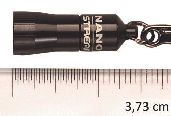 73005 NANO-LIGHT - Latarka bateryjna 1 x 5mm LED, dioda biała, baterie pastylkowe 4 x LR41 załączone, blister, czarna NANO-LIGHT - Latarka