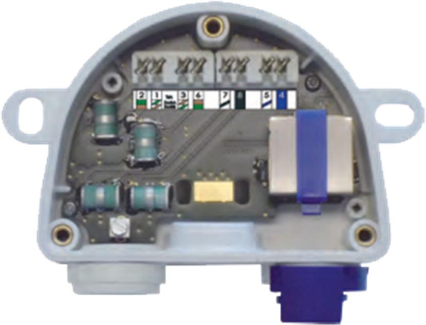 Przeznaczenie Ochrona przeciwprzepięciowa Specyfikacja Klasa ochrony IP65 (DIN EN 60529) Ochrona przeciwprzepięciowa kamer MOBOTIX zasilanych standardem PoE (PoE+ zgodne z IEEE 802.