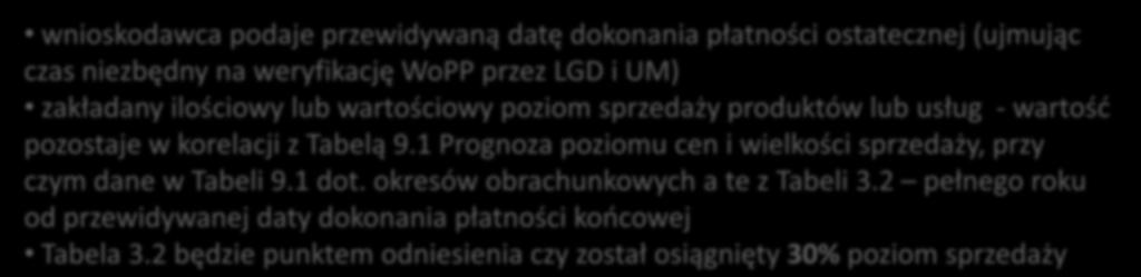 1 Prognoza poziomu cen i wielkości sprzedaży, przy czym dane w Tabeli 9.1 dot. okresów obrachunkowych a te z Tabeli 3.