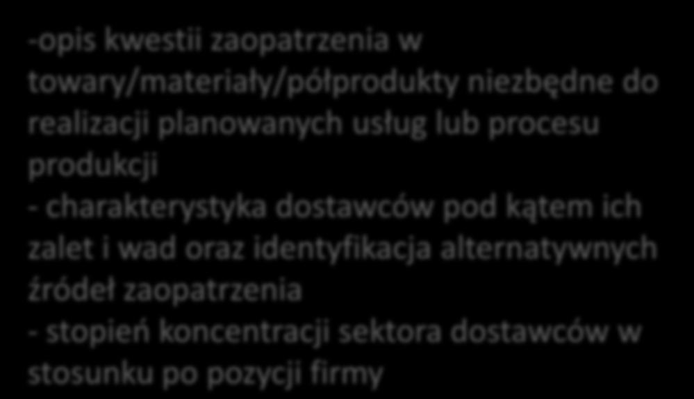 dostawców pod kątem ich zalet i wad oraz identyfikacja alternatywnych