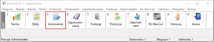 Zamówienie na podstawie oferty Zamówienia są tworzone na podstawie ofert pobieranych z portalu KS-EWD.