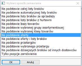 Ten tryb zamawiania opisany został w punkcie Zamówienie w trybie standardowym, zamówienie w trybie receptowym - do określonych pozycji zamówienia wymagane jest