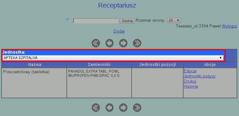 Po wykonaniu wszystkich czynności opisanych powyżej zatwierdzamy formularz przyciskiem OK. Zostaniemy przeniesieni na listę receptariuszów, gdzie możemy dodać kolejny.