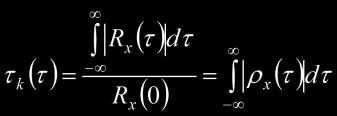 upływie którego obwiednia funkcji autokorelacji nie przekracza z góry zadanej wartości, najczęściej 0,1 lub 0,05 swej
