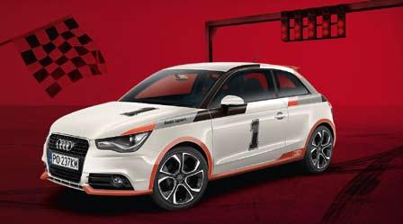 Pakiet aerodynamiczny competition kit** Wyzywający i dynamiczny wygląd Twojego Audi A1 podkreśli pakiet aerodynamiczny competition kit.