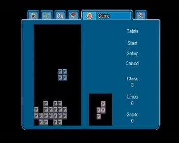 14. Gry Odbiornik posiada trzy wbudowane gry: Tetris (klasyczne układanie kolejnych poziomów z klocków o różnych kształtach).