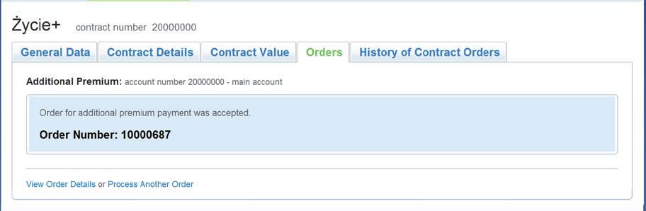 After clicking View Order Details, the submitted order summary with a statement print option is displayed. 3.2.