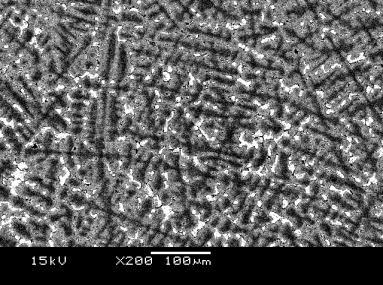 96 a) b) c) d) Rys.1. Mikrostruktura CuSn10P (200x ): a) niemodyfikowany b) 0,04%Zr -2min. c) 0,04% Zr + po 0,02% Mg i Fe -2min.