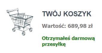 Możesz tu dowolnie zmieniać ilość produktów w koszyku, lub całkowicie usunąć wybraną pozycję. Aby kontynuować składanie zamówienia, kliknij na Przejdź dalej. 1. Twoje dane. 2.