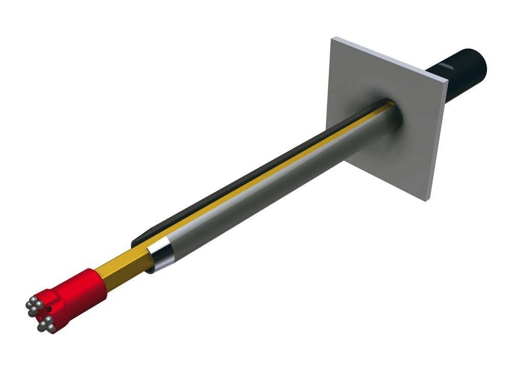 Kotwy cierne samowiercące POWER SET Komponenty systemu Tracona koronka wiertnicza POWER SET Drill Bit dostępna w różnych wzorach i wymiarach Żerdź POWER SET Drill Rod zapewnia optymalny okres