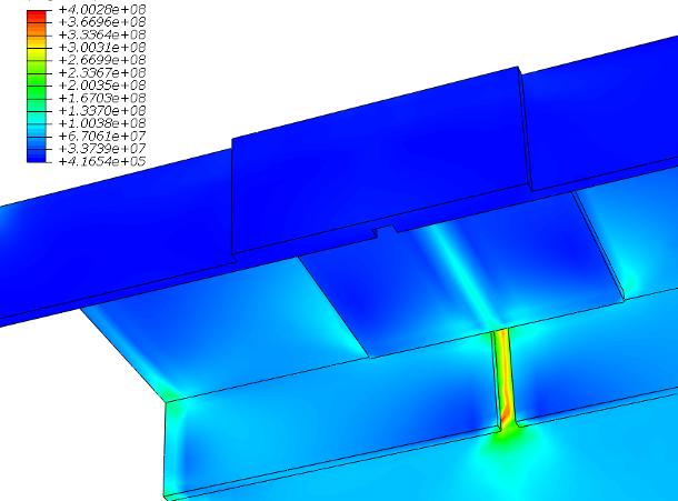 Analiza wpływu geometrii elementów konstrukcyjnych i obciążeń eksploatacyjnych Według tej teorii dla konstrukcji ZKF-ów miejsce połączenia części walcowego poszycia ze stożkowym dachem stanowi