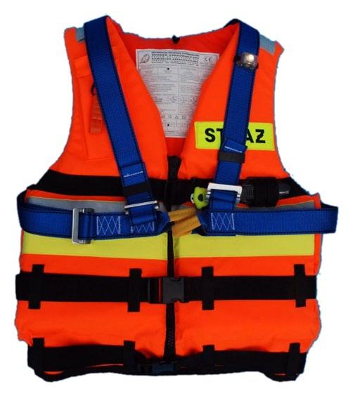 Kamizelka asekuracyjna STANDARD pomarańczowa (bez kołnierza) z napisem STRAŻ (L; XL; XXL) Podstawowy model nadający się do wszelkiej aktywności na wodzie.