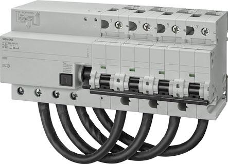 Wył. różnicowoprądowe / przeciwpożarowe detektory iskrzenia Wyłączniki kombinowane 5SU1 Przegląd Wyłączniki kombinowane składają się z części różnicowoprądowej oraz części nadprądowej.