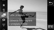 Szybkie wyszukiwanie zdjęć Wyświetlanie filmów zarejestrowanych w trybie Przegląd filmów Można wybrać filmy zarejestrowane w trybie (str. 67) według daty wyświetlania. Wybierz ikonę.