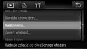 Kadrowanie Można wyciąć fragment zarejestrowanego zdjęcia i zapisać go jako nowy plik obrazu.