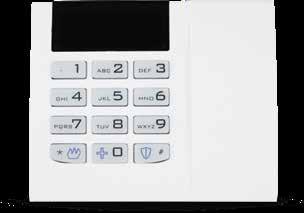 DOSTĘPNE KLAWIATURY: KP-16 Przewodowa klawiatura obsługująca wszystkie centrale alarmowe EBS. Dostępna w kolorze białym i czarnym.