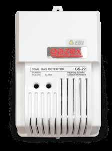 GS21, GS-22 to detektor służący do ciągłego monitorowania obecności wybranych gazów w pomieszczeniach mieszkalnych i pomocniczych, zagrożonych emisją tych gazów, zgodnie z zaleceniami normy PN-EN