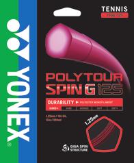 NACIĄGI TENISOWE POLYESTER MONOFILAMENT POLYTOUR SPIN G 125 Pięciokątna struktura w połączeniu z technologią SIF tworzy mocną i silną