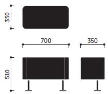 15. SC - Stolik kawowy Wymiary: fi 50cm, h=60cm +/- 2% Blat stołu wykonać z trójwarstwowej płyty wiórowej gr. min. 25mm w klasie higieniczności E1 obustronnie melaminowanej na kolor akacja.