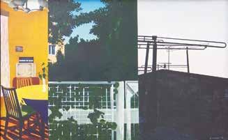 Œrodowisko, akryl, olej, p³ótno, 72cm x 92cm, 1975 w³asnoœæ Muzeum Narodowe w Poznaniu. Wystawa: Polaków Portret W³asny Muzeum Narodowe w Krakowie, 1979r.