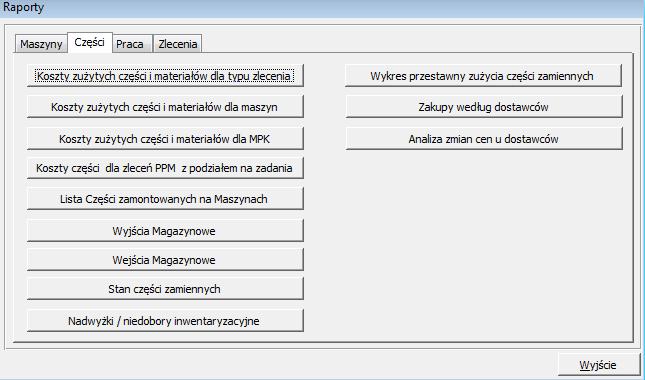 Ustalamy czasookresy wymian i do smarowań zgodnie z dokumentacją. Harmonogram w komputerze ma być odzwierciedleniem rzeczywistości bazującej na danych technicznych urządzenia.