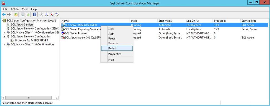 W programie Sql Server Configuration Manager, po lewej stronie należy rozwinąć SQL Server Configuration Manager (Local) i